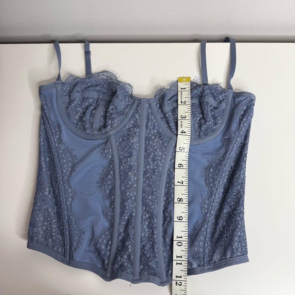 Urban Outfitters Out From Under Modern Love Corset Slate Blue Medium - Picture 5 of 7